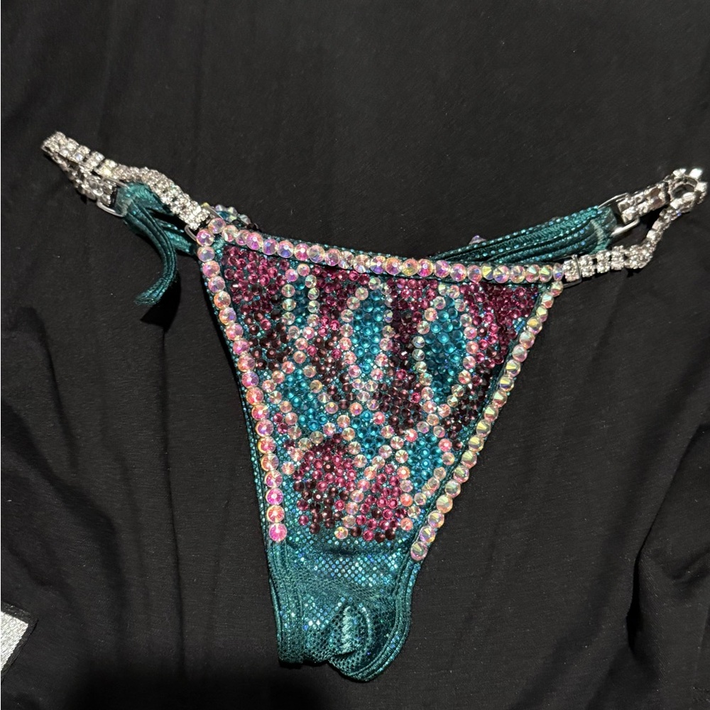 Angel Bikinis Competition Blue Rhinestone Bikini View 6